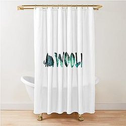 Wooli Green Galaxy Shower Curtain