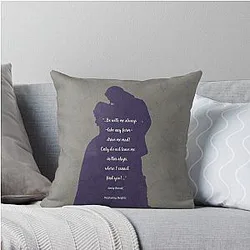 Wuthering Heights Quote - Emily Bronte - Love Quote Throw Pillow