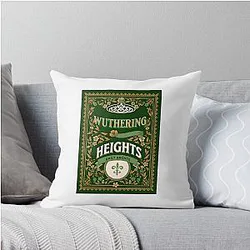 Wuthering Heights by Emily Bronte Book Cover Art Throw Pillow