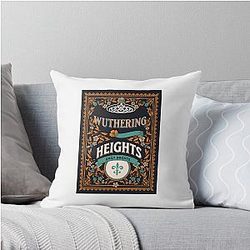 Wuthering Heights by Emily Bronte Book Cover Art Throw Pillow