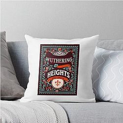 Wuthering Heights by Emily Bronte Book Cover Art Throw Pillow