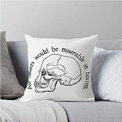 Wuthering Heights skull Throw Pillow