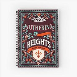Wuthering Heights Emily Bronte Book Cover Spiral Notebook