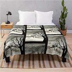 Book Cover Art of Wuthering Heights by Emily Bronte Throw Blanket