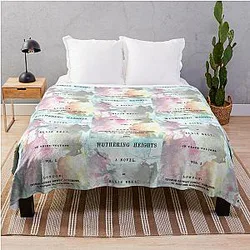 Wuthering Heights Watercolour Art Print Blanket