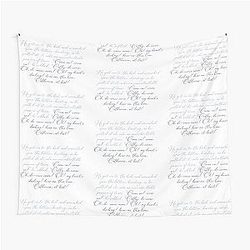 Wuthering Heights Heathcliff Quote Tapestry
 -> Removed weird characters, 
Wuthering Heights Heathcliff Quote Tapestry 
 -> Removed double words 'Heathcliff' did not occur in sequence however "Wuthering Heights" has "Heights" so they are considered the same word
 Wuthering Heights Quote Tapestry