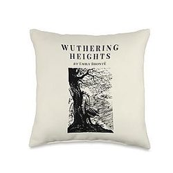 Wuthering Heights by Emily Bronte Vintage Book Cover Pillow