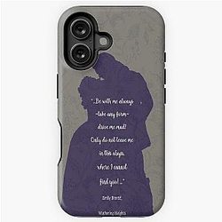Wuthering Heights quote by Emily Bronte love quotes on an iPhone Tough Case