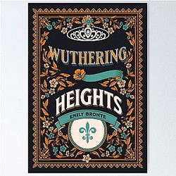 Wuthering Heights - Emily Bronte Book Cover Art Poster