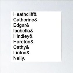 Wuthering Heights Name Poster