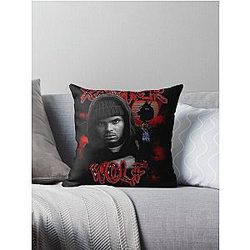 Xavier Wulf Rap Throw Pillow