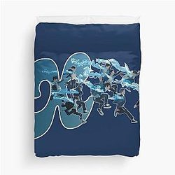 Xikers members jumping out of the X-dimension Duvet Cover