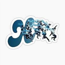 Xikers members jumping out of the dimension Sticker
