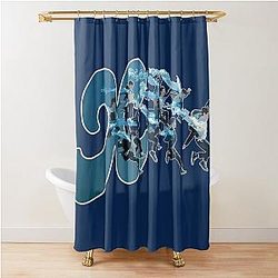 Xikers members jumping out of the shower curtain