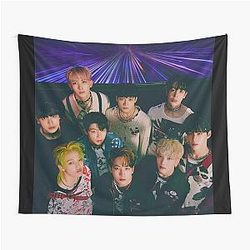 of Ateez Minjae, Junmin, Sumin, Jinsik, Hyunwoo, Hunter, Junghoon, Seun, Yujun, Yechan, K-pop Babies Tapestry