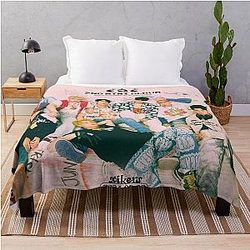 Xikers BREATHE HOUSE OF TRICKY: SPUR Minjae Junmin Sumin Jinsik Hyunwoo Hunter Junghoon Seeun Yujun Yechan K-pop Throw Blanket