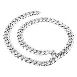 Jahseh Onfroy 15MM Stainless Steel Silver Color Cuban Chain