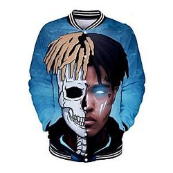 Jahseh Onfroy Jackets - Rip Rapper 3D Baseball Jacket