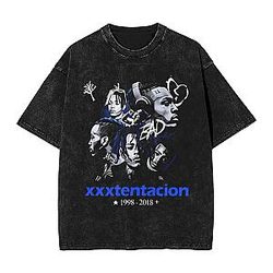 Washed Leisure PTTT2107  Xxxtentacion T-Shirts