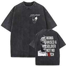 Mama Raised PTTT2107 Washed  Xxxtentacion T-Shirts