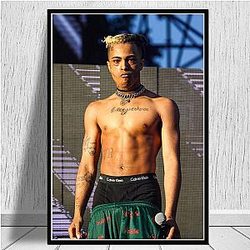Jahseh Onfroy Posters - Rapper Singer Photo 3D Printing Canvas Painting Wall Art Decoration