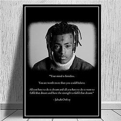 Jahseh Onfroy Posters - Rapper Singer Black And White Color Printing Canvas Painting Wall Art