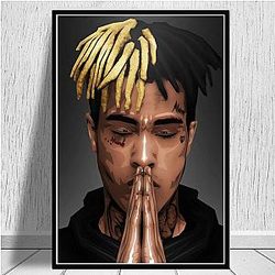 Jahseh Onfroy Posters - Rapper Singer Praying Printing Canvas Painting Wall Art Decoration