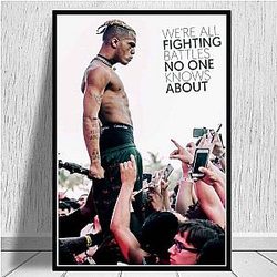 Jahseh Onfroy Posters - Rapper Singer Printing Canvas Painting Wall Art Decoration