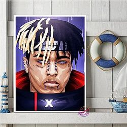 Jahseh Onfroy Posters - Rapper Wall Art Canvas Painting Music Gift