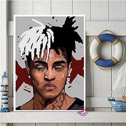 Jahseh Onfroy Posters - Rapper Printed Style Wall Art Canvas Painting Music Star Picture