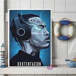 Jahseh Onfroy Posters - Hip Hop Style Wall Art Canvas Painting Music Star Picture Gift