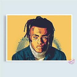 Jahseh Onfroy Posters - Rapper Hip Hop Style Wall Art Canvas Painting Music Star Picture