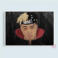 Jahseh Onfroy Posters - Hip Hop Style Wall Art Canvas Painting Music Star Picture (Copy)