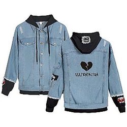 Jahseh Onfroy Jackets - Denim Jacket Coat With Hood