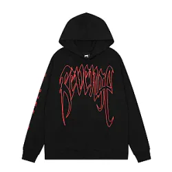Jahseh Onfroy Hoodies – REVENGE XXX Sketch Red Pullover HoodiesDrake Thick Fleece Street
