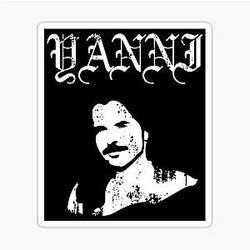 Yanni Black Sticker