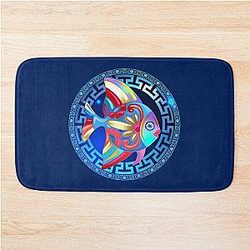 Mati Evil Eye Fish Psari Yanni Collection Bath Mat