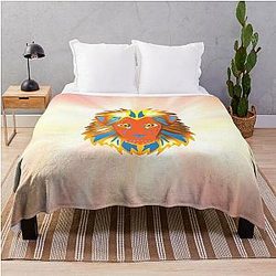 Mati Evil Eye Lion Yanni Throw Blanket