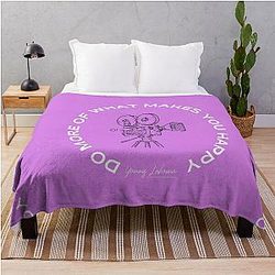 Do More of What Makes You Happy by Yannis Lobaina Throw Blanket