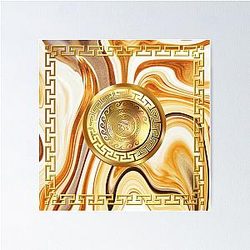 Swirl Marble Gold Yanni Collection Poster