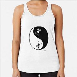 Yinnie and Yanni Cartoon Racerback Tank Top