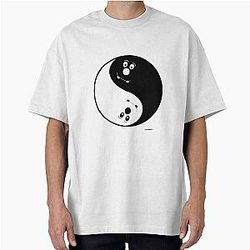Yinnie and Yanni - Cartoon Yin Yang Oversized T-Shirts