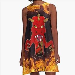 Mati Evil Eye Dragon Yanni Collection A Line Dress