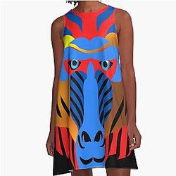 Mati Evil Eye Monkey Yanni A-Line Dress