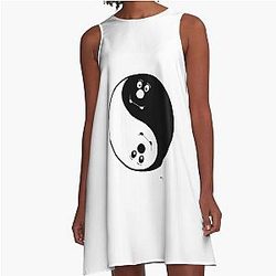 Yinnie and Yanni Cartoon A-Line Dress