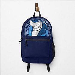 Shark Mati Evil Eye Greek Key Backpack