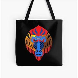Mati Eye Monkey Yanni Collection All Over Print Tote Bag