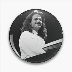Yanni BW Photograph Pin