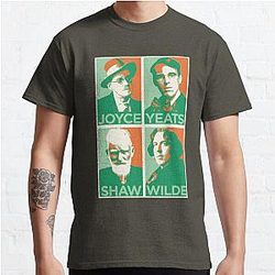 Yeat T-Shirts - Joyce, Yeats, Shaw, Wilde   Classic T-Shirt RB1312