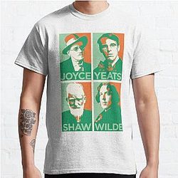 Yeat T-Shirts - Joyce, Yeats, Shaw, Wilde Classic T-Shirt RB1312